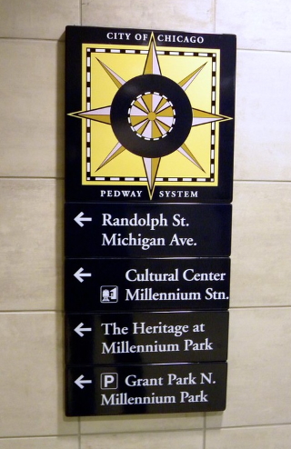 Chicago Pedway plaque Chicago Pedway plaque