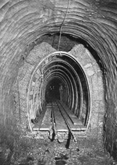 Freight tunnel being built Freight tunnel being built