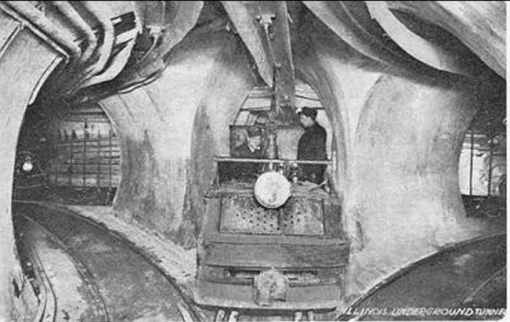 Chicago freight tunnel 1910 Chicago freight tunnel 1910