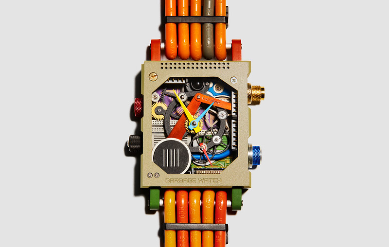 Upcycled Watch Made of Electronic Waste Like Microchips, Motherboards Upcycled Watch Made of Electronic Waste Like Microchips, Motherboards