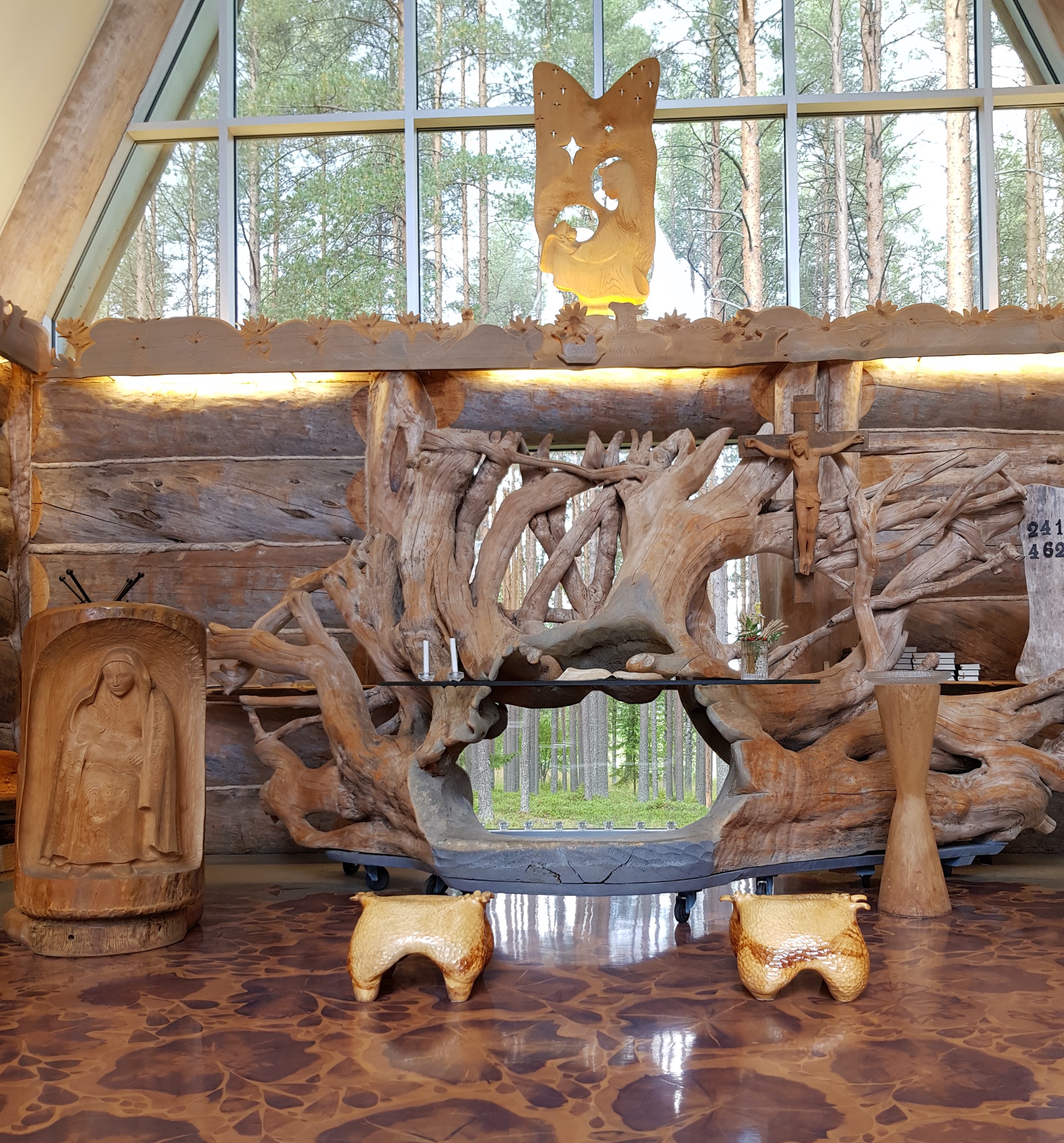 Church by artist Eva Ryynönen in a deep forest in Paateri, Lieksa, Finland/Source: Courtesy of Valma Harjutsalo