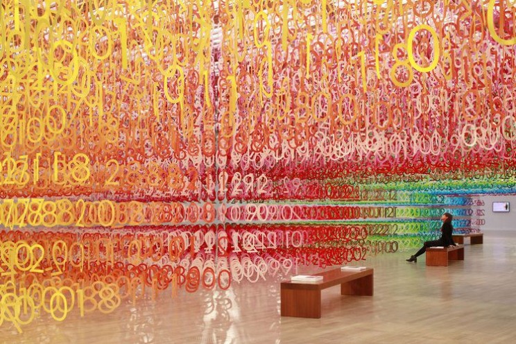 art installations forest numbers