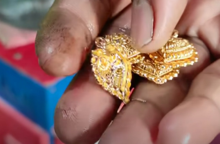 diy gold necklace magnet polish
