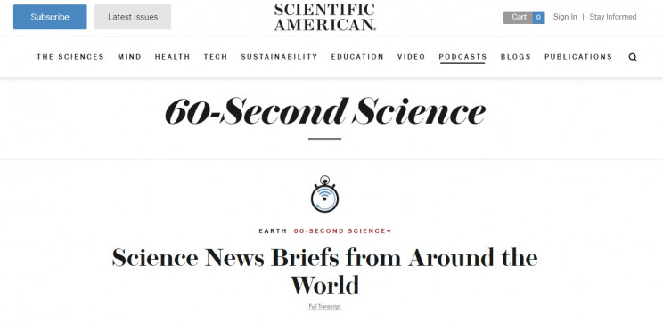 best science podcast 60-second