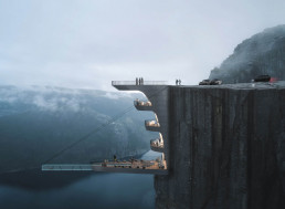 Stunning Design for Norwegian Cliff Hotel has Craziest Glass-Bottom Pool Ever