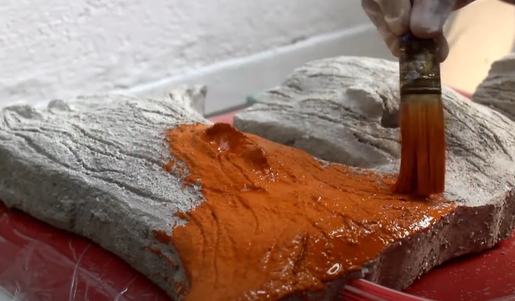 diy desk waterfall paint