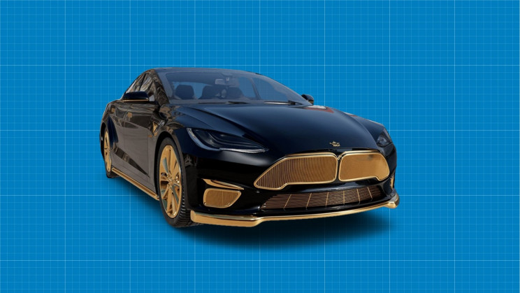 A Luxury Gold-Plated Black Tesla Model S Is Now Available