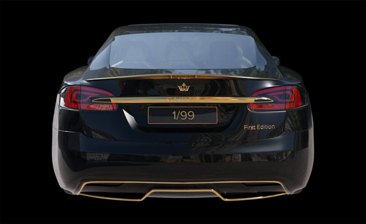 A Luxury Gold-Plated Black Tesla Model S Is Now Available A Luxury Gold-Plated Black Tesla Model S Is Now Available