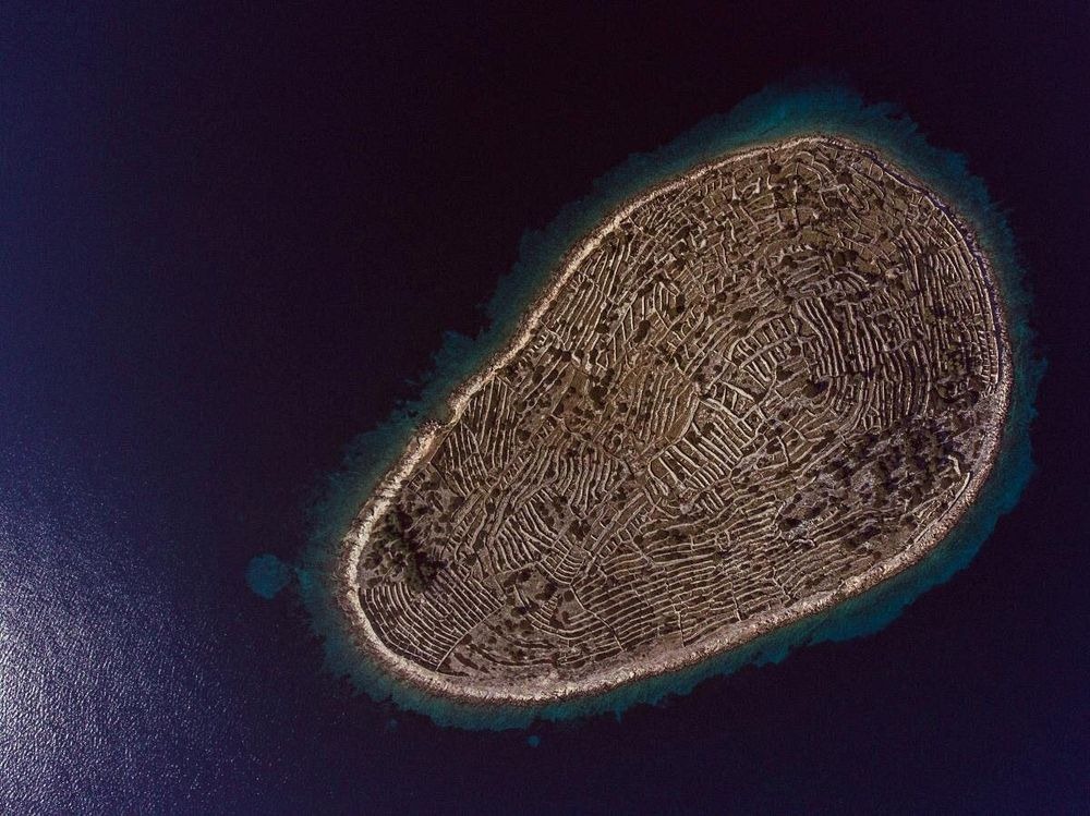 This Tiny Croatian Island Looks a Lot Like a Massive Fingerprint This Tiny Croatian Island Looks a Lot Like a Massive Fingerprint