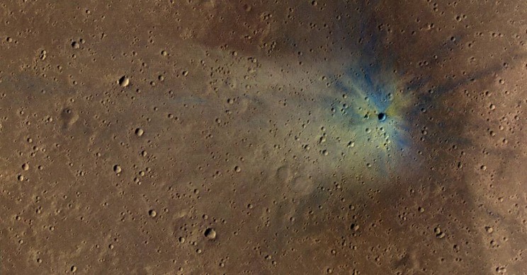 Crater-on-Mars-Methane Crater on Mars Methane