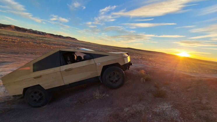 Tired of Waiting for Tesla's Cybertruck? A New Wooden Replica Awaits You