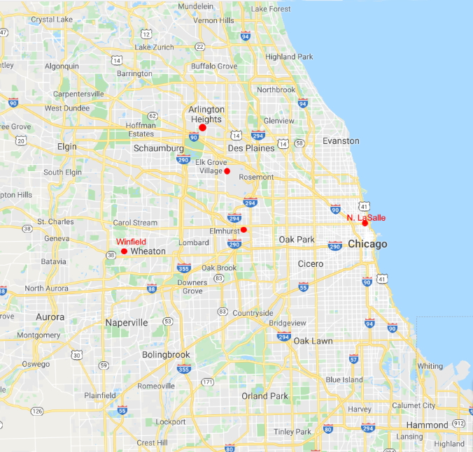 Map of Tylenol poisonings Map of Tylenol poisonings