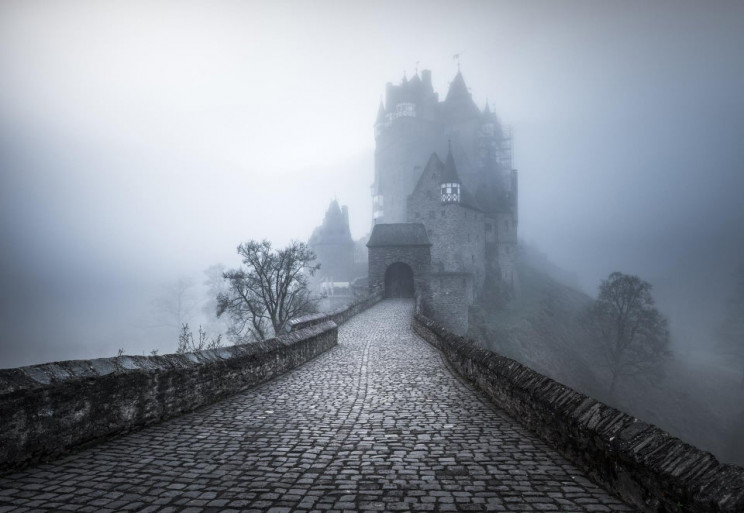evil looking building eltz castle
