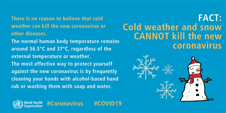 coronavirus myths snow