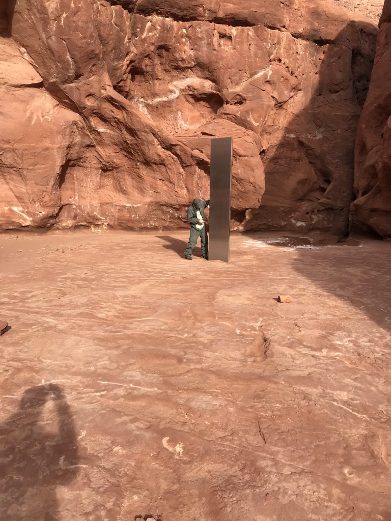 Scientists Find Mysterious Metal Monolith in Utah Desert Scientists Find Mysterious Metal Monolith in Utah Desert