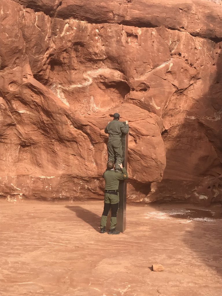 Scientists Find Mysterious Metal Monolith in Utah Desert Scientists Find Mysterious Metal Monolith in Utah Desert