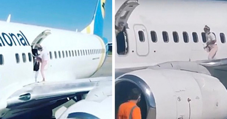 Woman Goes for a Walk on Boeing 737's Wing to Get Some Air