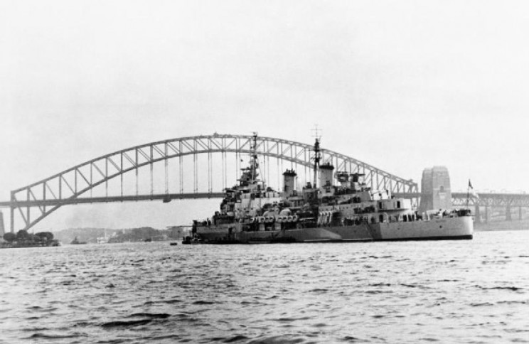 HMS Belfast at anchor