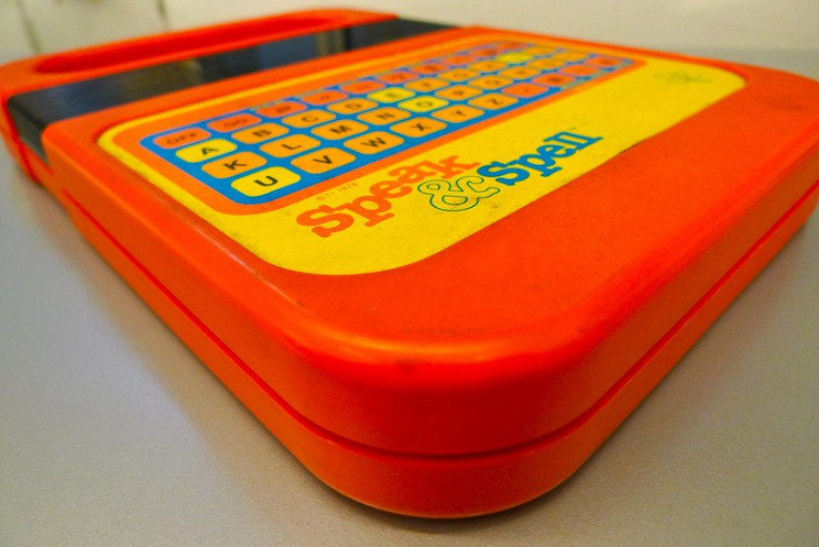 70s 80s tech toys speak and spell