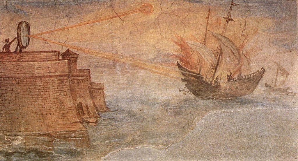 siege weapons of antiquity archimedes ray