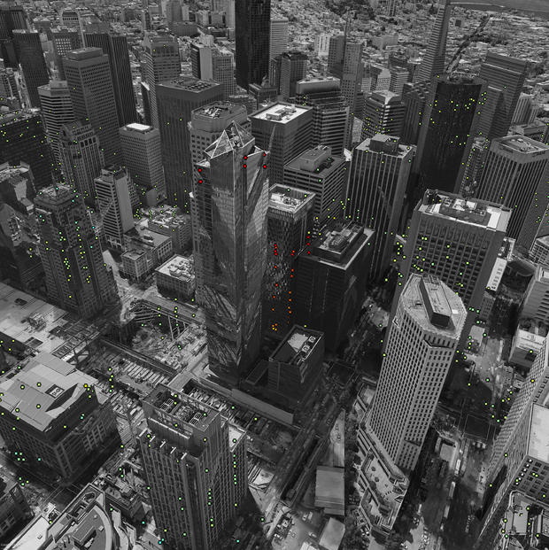 ESA satellite image of Millennium Tower ESA satellite image of Millennium Tower