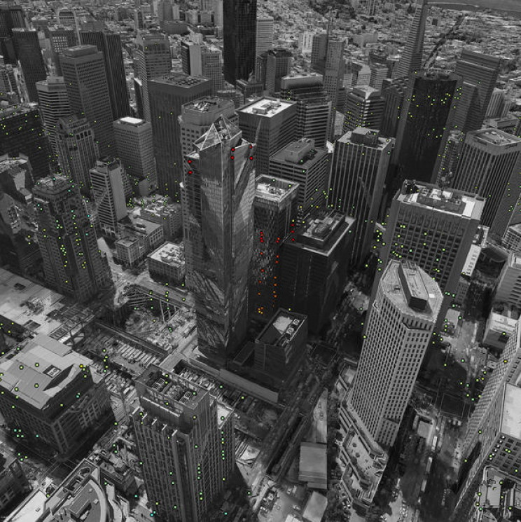 ESA satellite image of Millennium Tower ESA satellite image of Millennium Tower