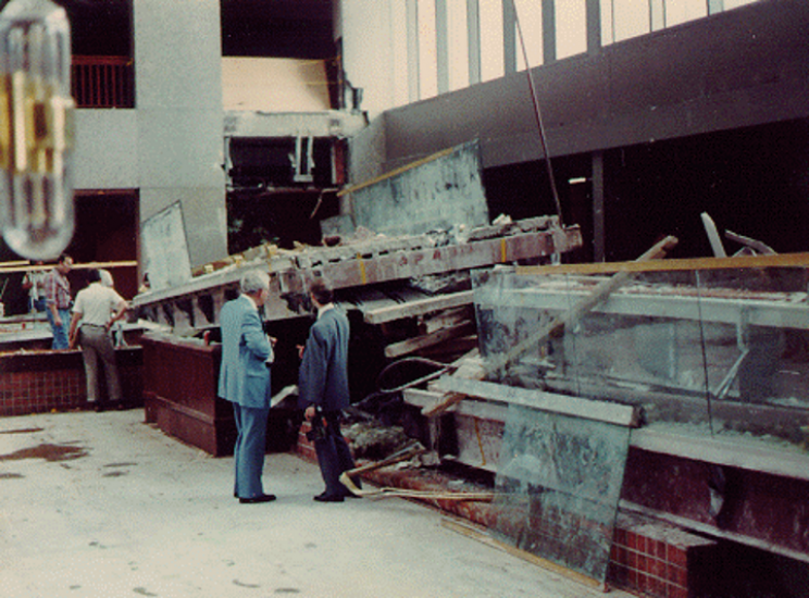 Hyatt's atrium after collapse Hyatt's atrium after collapse