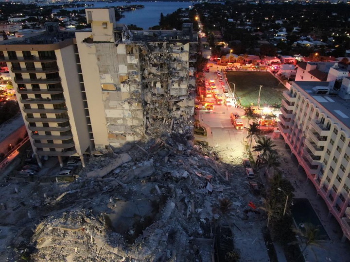 Surfside Condominium after collapse Surfside Condominium after collapse