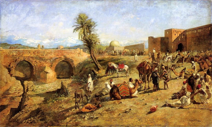 Caravan outside Morocco Caravan outside Morocco