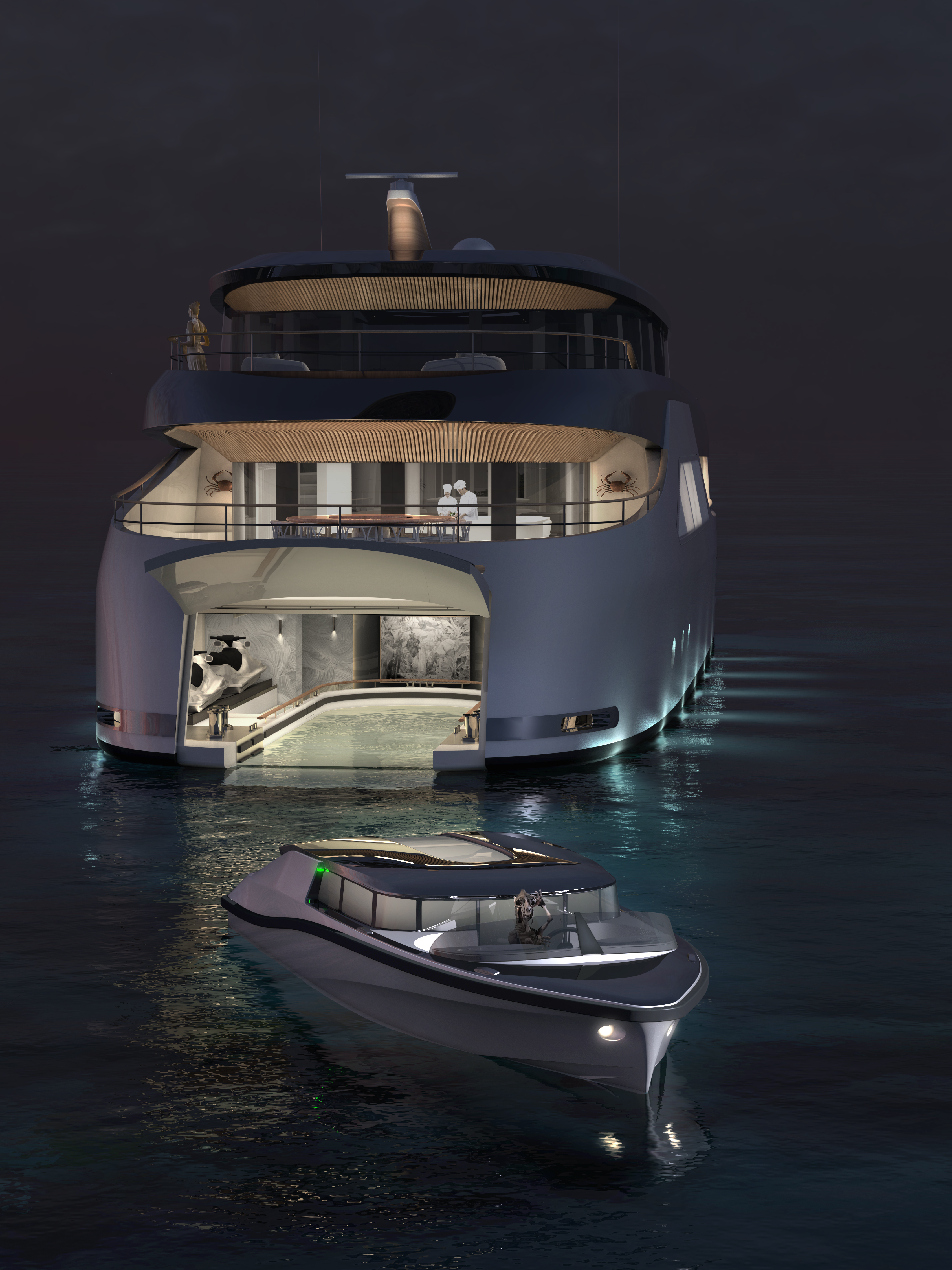 A New Electric Superyacht Concept Takes Star Wars to a World of Zero Emissions A New Electric Superyacht Concept Takes Star Wars to a World of Zero Emissions