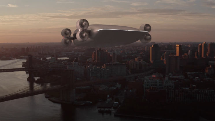 UFO-Like eVTOL Concept Carries 40 Passengers From LA to SF in an Hour
