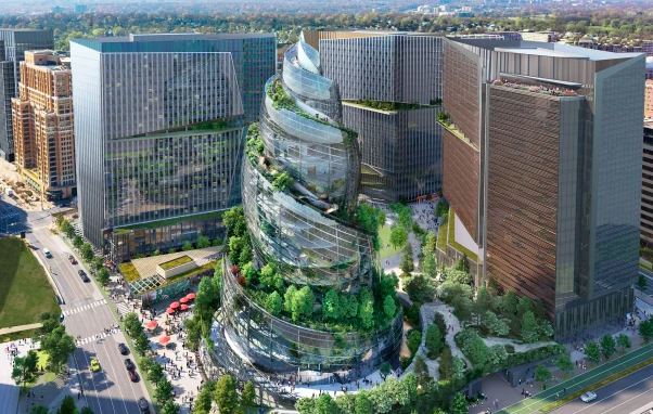 Amazon's New HQ2 Design Focuses on Sustainability Amazon's New HQ2 Design Focuses on Sustainability