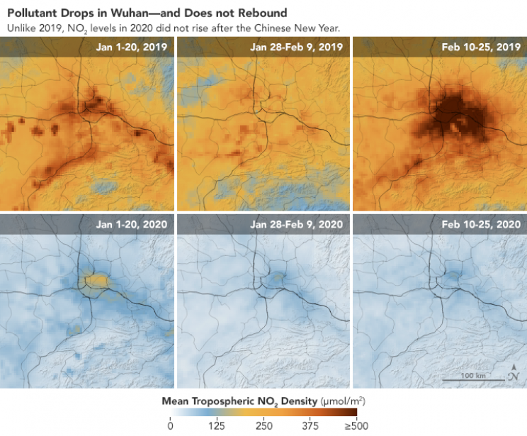 NASA Space Images Show Chinese Pollution Drop Due to the Coronavirus Outbreak NASA Space Images Show Chinese Pollution Drop Due to the Coronavirus Outbreak