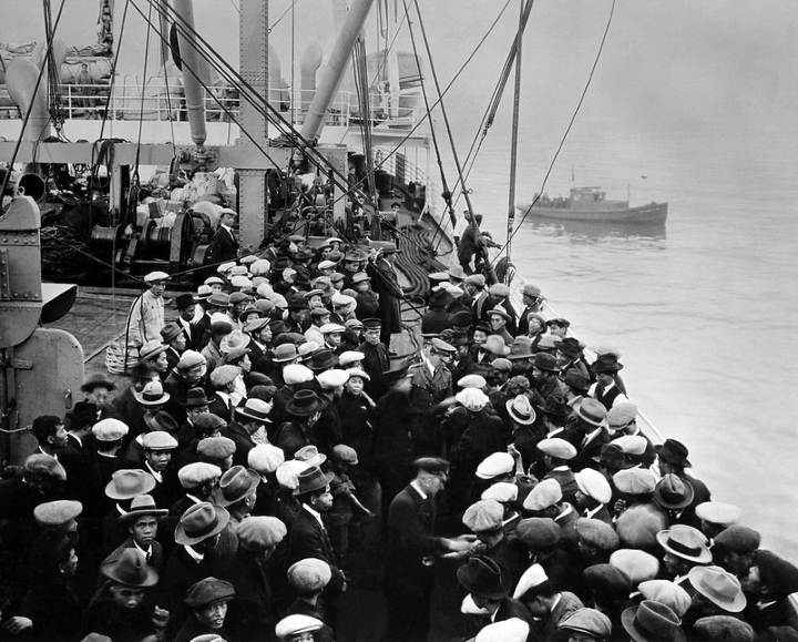 Immigrants embarking at Ellis Island Immigrants embarking at Ellis Island