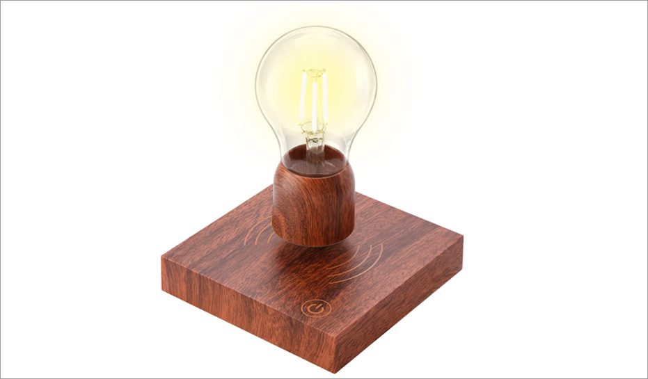 Magnetic Levitating Light Bulb Bulb levitating in the air