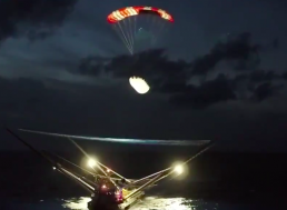 Watch SpaceX Catch Part of the Falcon 9 Rocket Falling from Space With a Droneship