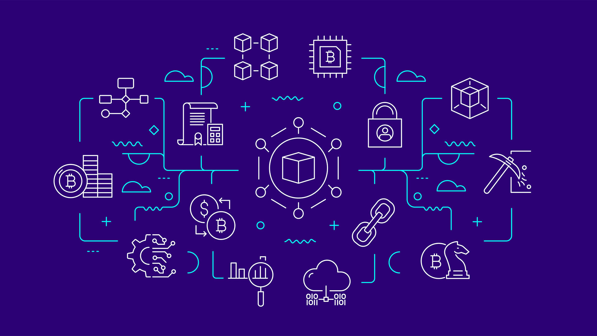 Vector illustration of a blockchain Vector illustration of a blockchain