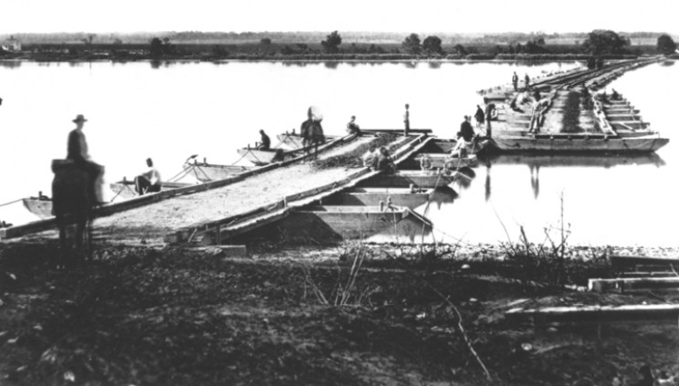 Pontoon bridge across the James River 1864 Pontoon bridge across the James River 1864