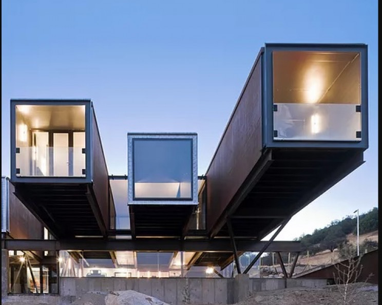 shipping container house caterpillar