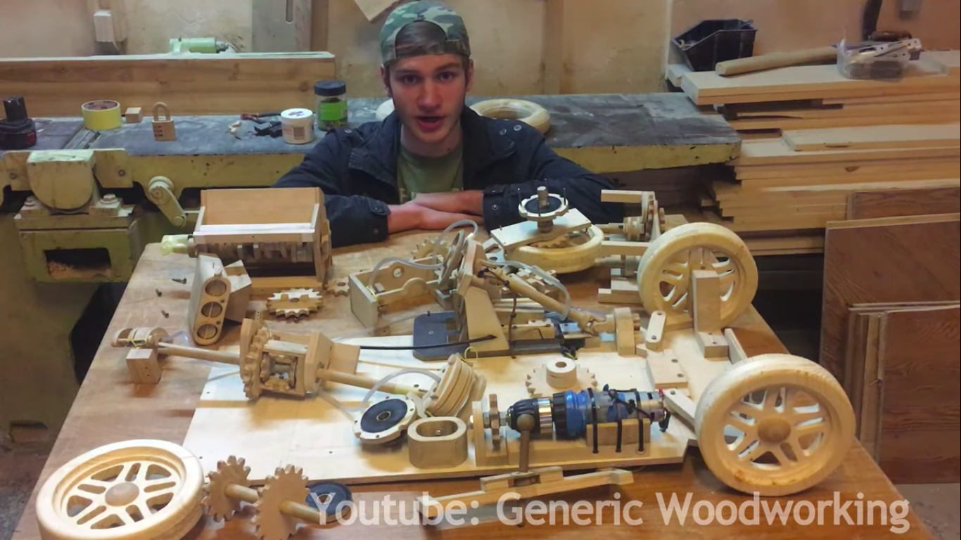 High Schooler Builds Fully Functional Wooden Car Model in 300 Hours for Physics Project High Schooler Builds Fully Functional Wooden Car Model in 300 Hours for Physics Project