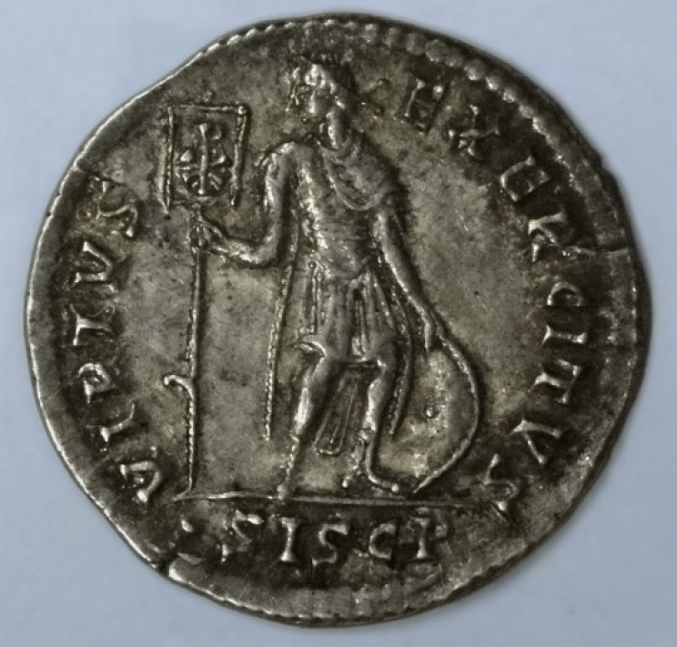Hoxne Hoard coin reverse Hoxne Hoard coin reverse