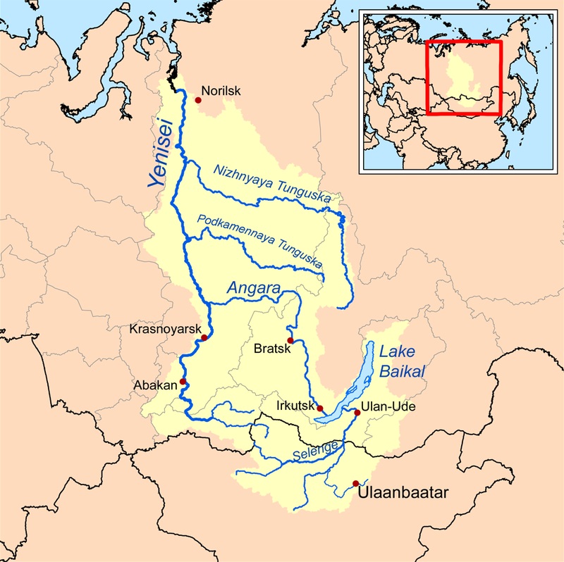 watersheds yenisey basin