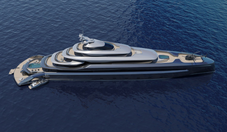 This Sleek 394-Foot Mega Yacht Comes With a Beach Club This Sleek 394-Foot Mega Yacht Comes With a Beach Club