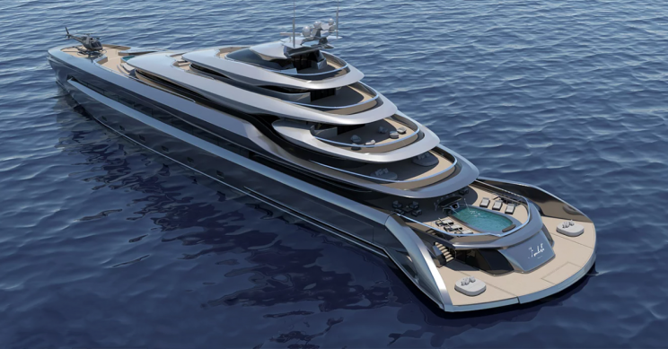 This Sleek 394-Foot Mega Yacht Comes With a Beach Club