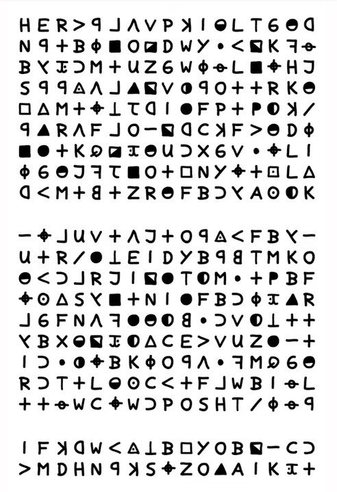 Three sections of the Z-340 Cipher Three sections of the Z-340 Cipher