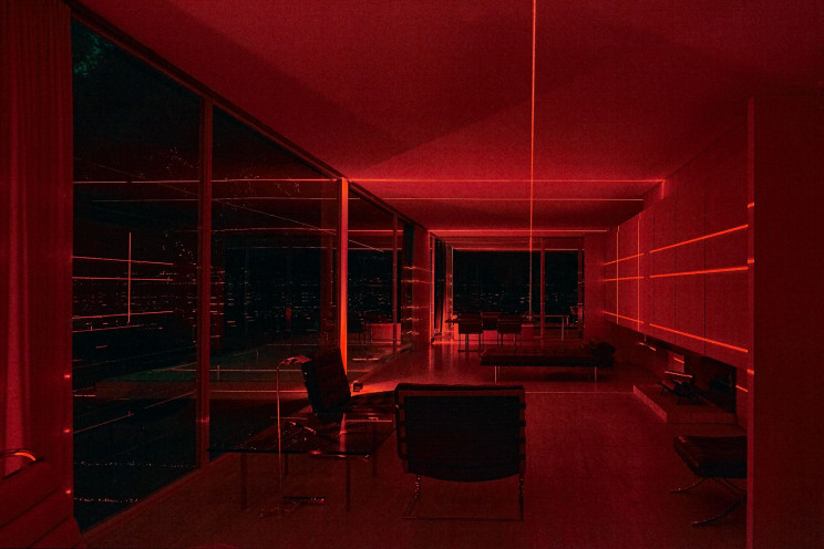 Light and Sound Geometric Installations Highlight Stunning Mies Van Der Rohe Architecture Light and Sound Geometric Installations Highlight Stunning Mies Van Der Rohe Architecture