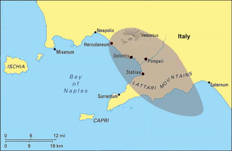 Map of the Bay of Naples Map of the Bay of Naples