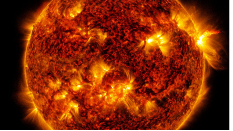 NASA captures image of strong solar flare as it erupts on the Sun