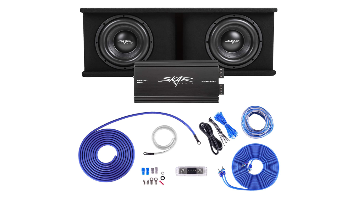 Skar Audio Dual SDR Subwoofer Subwoofer with accessories