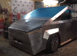 A Bunch of Russian YouTubers Made a Cybertruck Knock-Off That is Bound to Make You Laugh